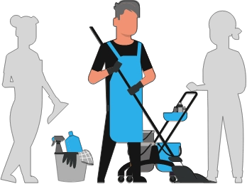 Illustration des Reinigungspersonals
